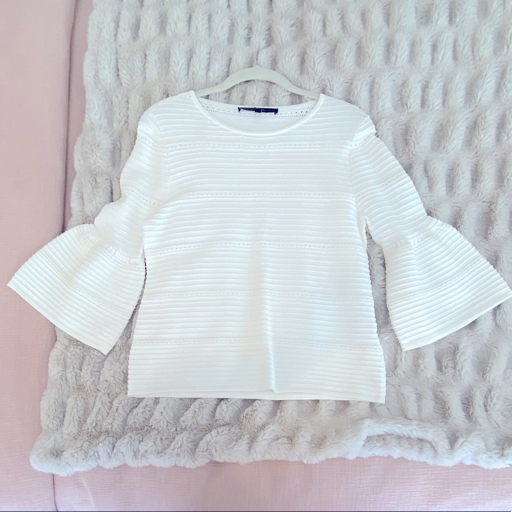 Textured White House Black Market Top